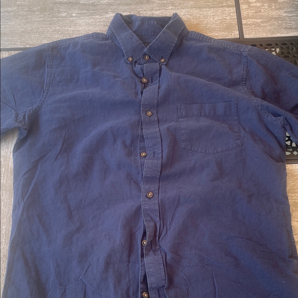 14th & Union Deep Blue Casual Button-Down Shirt